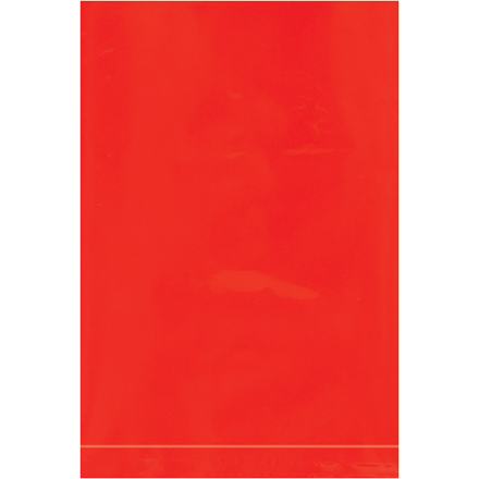 4 x 6" - 2 Mil Red Flat Poly Bags (100 Pack)